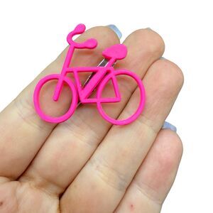Vintage Jewelry pink bike brooch bicycle pin